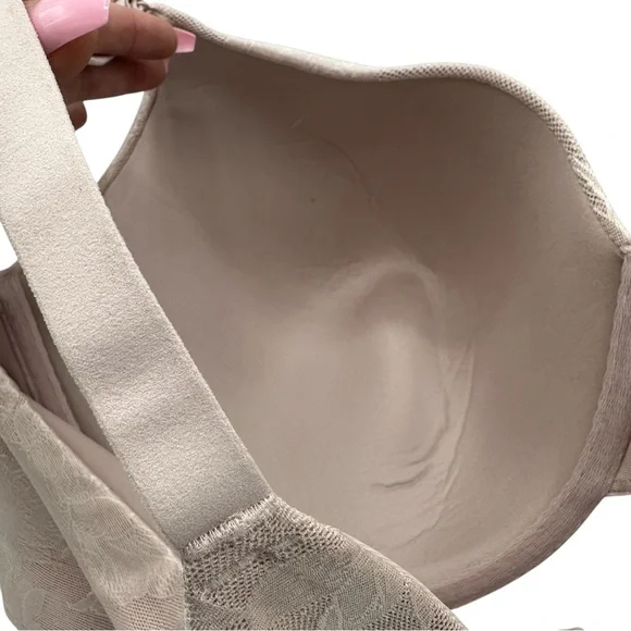 Lane Bryant Cacique Pink Lace Underwire Lightly Lined Bra 50DDD - Picture 4 of 8